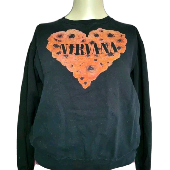Tops - Nirvana Rose heart Sweatshirt